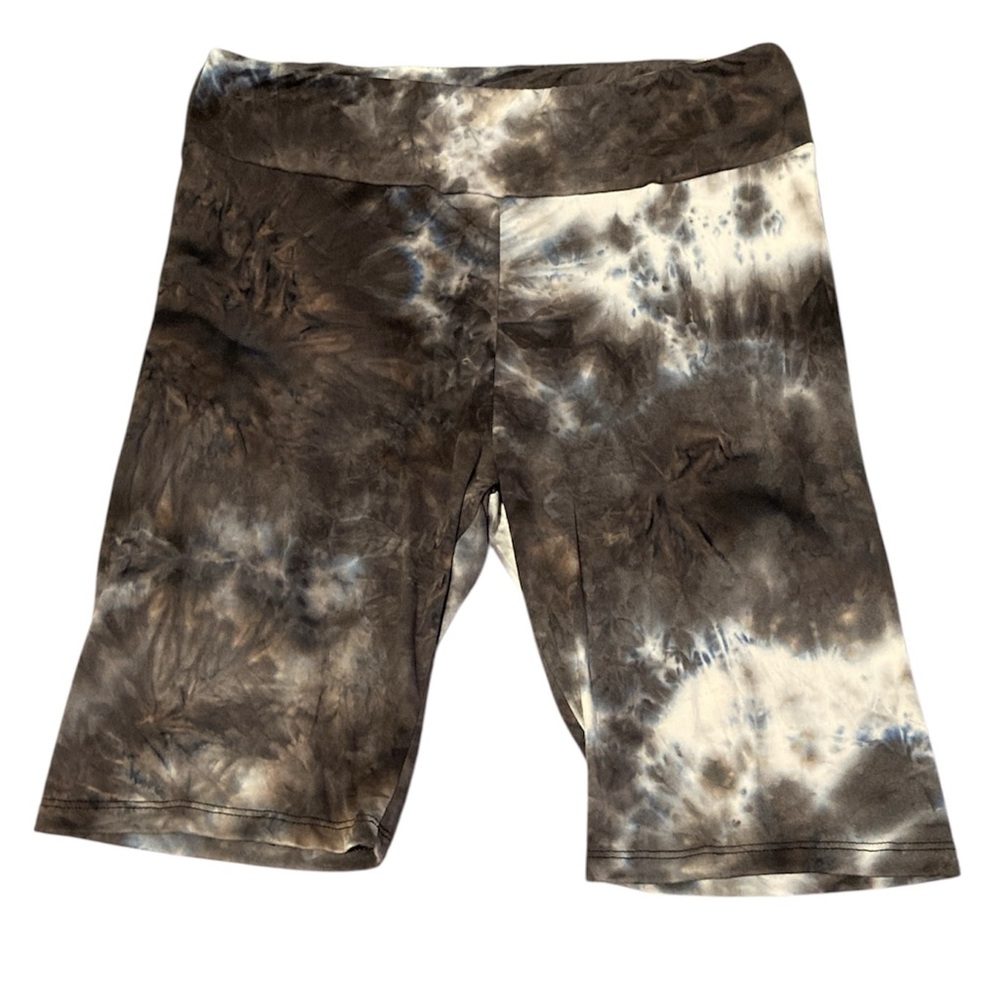 NEW White Birch Black Tie Dye Biker Shorts size 1X